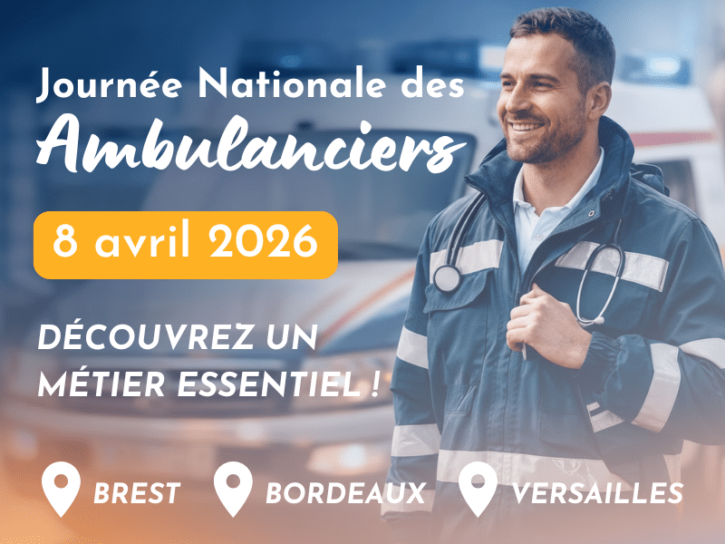 Journée Nationale des Ambulanciers 2026 : Bienvenue dans nos IFA à Brest, Bordeaux et Versailles